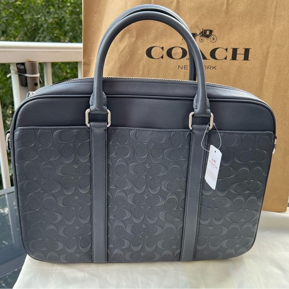 Brand new leather Coach messenger bag, laptop bag, or briefcase - Picture 7 of 16